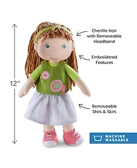 Haba Hedda 12" Soft Doll with Brown Hair and Embroidered Face