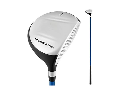 Hongge 38 Inch Junior #3 Fairway Wood Golf Club with Fiberglass Shaft for Kids 11-14