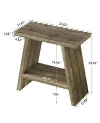 Tribesigns Solid Wood End Table for Living Room