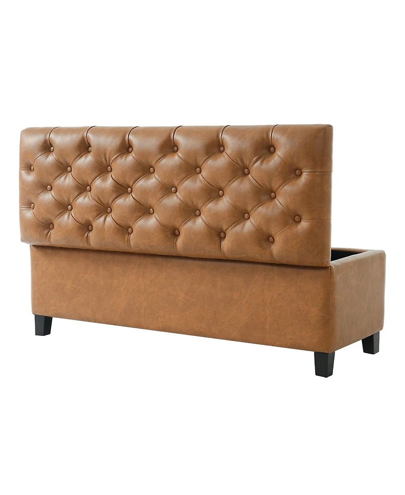 Rainsken Pu Storage Ottoman Bench