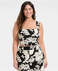 Lands' End Women's Square Neck Midkini Top