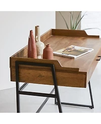 Tikamoon Hedda 114 desk in solid mango wood and metal