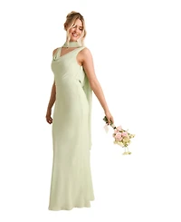 Six Stories Women's Plunge Cowl Chiffon Bridesmaid Dress