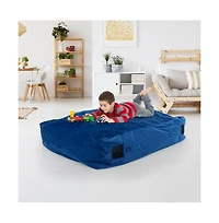 Hongge 47 x 35.5 Inch Crash Pad Sensory Mat with Foam Blocks and Washable Cover