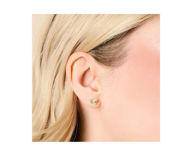 Little Sky Stone Isla Mini Heart Stud Earrings