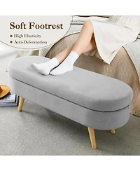 Rainsken Oval Storage Ottoman Bench
