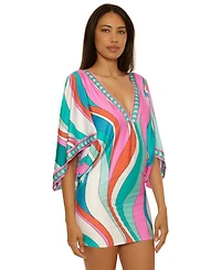 Trina Turk Women's Pull-On V-Neck Tunic Swim Dress