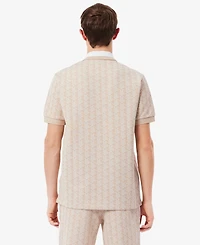Lacoste Men's Classic Fit Monogram Jacquard Polo Shirt