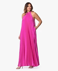 Xscape Plus Hammered Pleated Gown