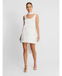 Six Stories Women's Scoop Neck Bow Detail Mini Dress