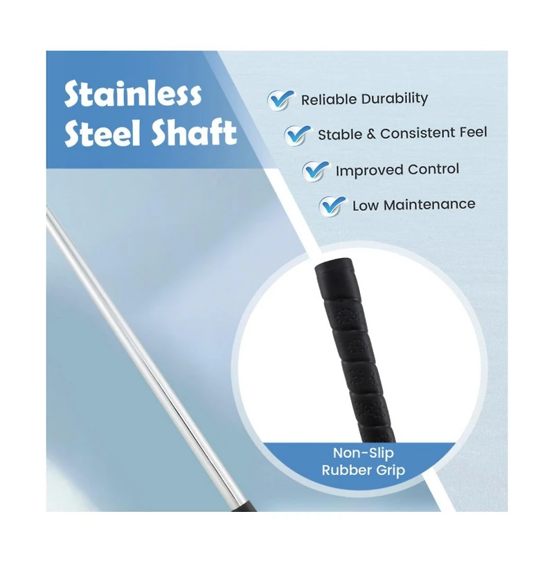 Hongge Junior Mallet Putter Individual Gold Club for Kids Ages 11-14