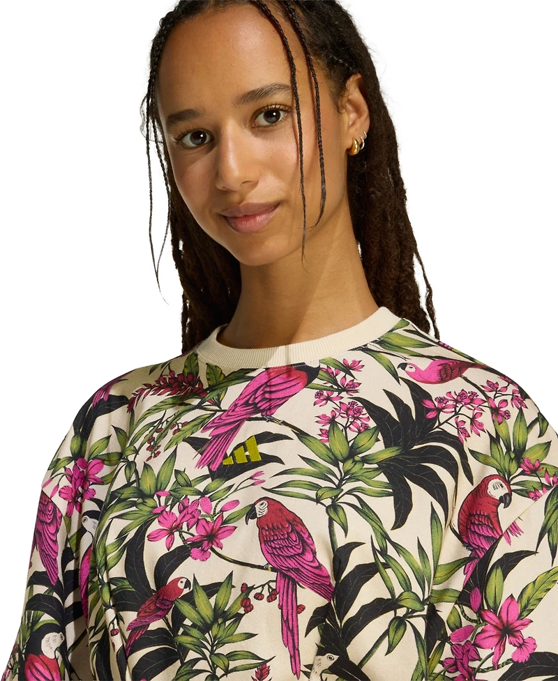 adidas Women's Printed Crewneck Mini Dress