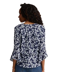 Jones New York Women's V-Neck Flutter-Sleeve Top