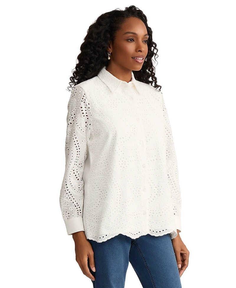 Jones New York Women's Button-Up Top