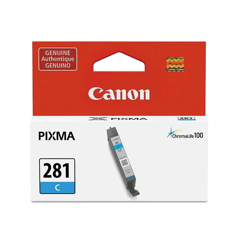 Canon Cli-281 Cyan Ink Tank for Select Pixma Tr, Ts Series Printers - 5.6ml