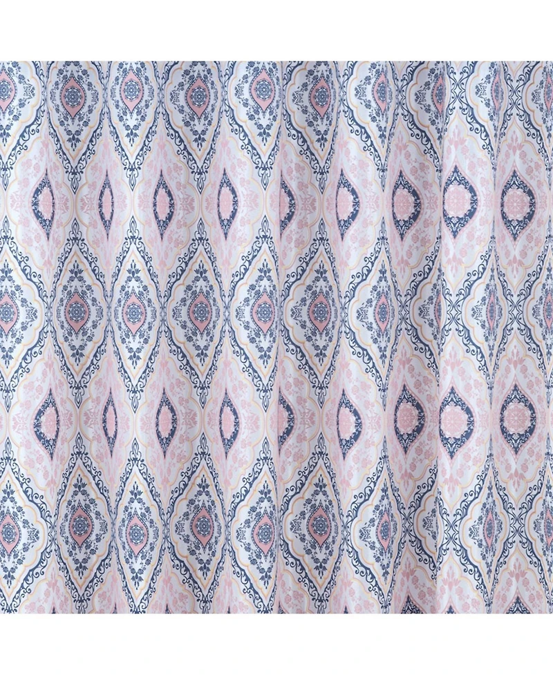 Rt Designers Collection 90 Gsm Printed Peva Glit Jaxx Shower Curtain 70" x 72" Blush