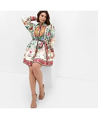 City Chic Women's Ezra Dreamscape Print Mini Dress