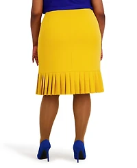 Kasper Women's Pull-On Pleated Hem Skirt