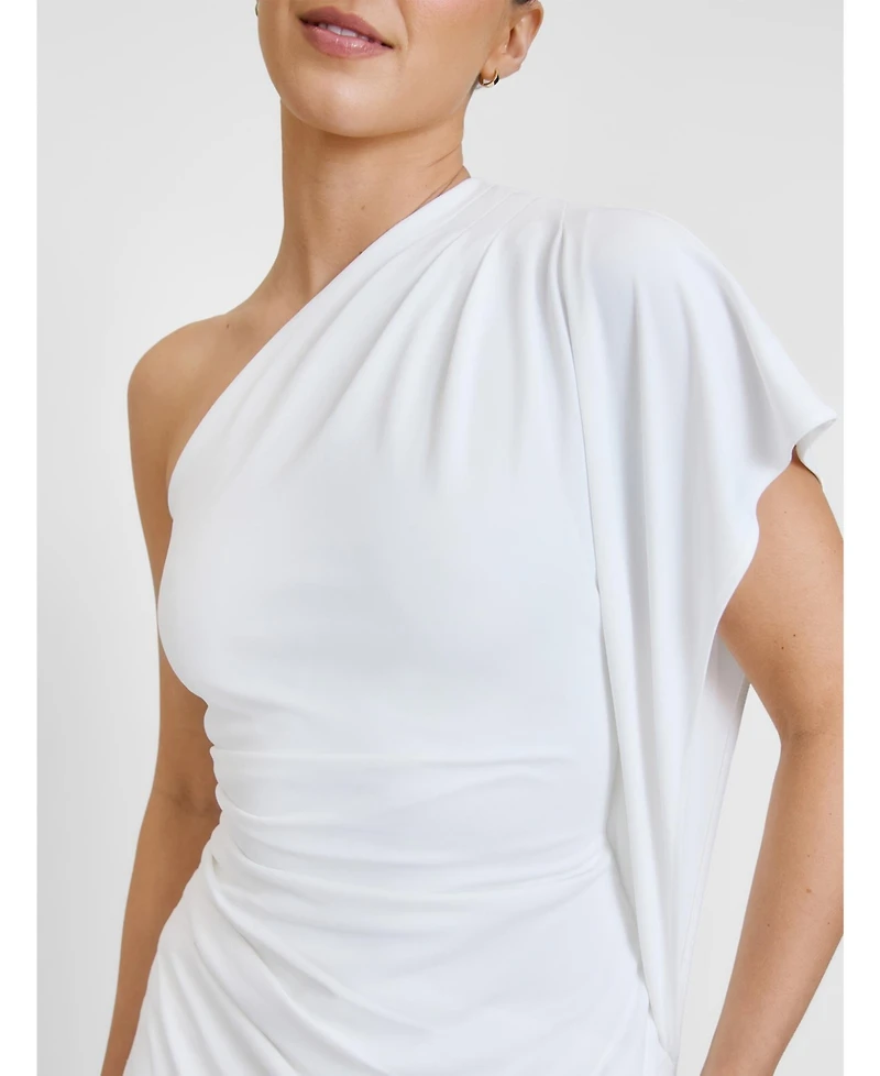 Six Stories Women's Asymmetric Drape Stretch Occasion Dress