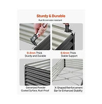 Slickblue 6x3x1.4 ft Galvanized Metal Raised Garden Bed