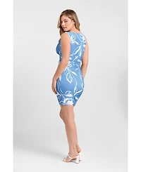 S3 Apparel Women's Sculpting Shapewear Shirred Waist V-Neck Mini Dress