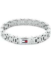 Tommy Hilfiger Men's H-Link Silver Tone Stainless Steel Bracelet