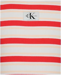 Calvin Klein Girls' 7-16 Striped Crewneck Tank Dress