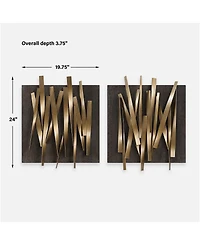 Uttermost Crosshatch Metal Wall Decor, Set of 2