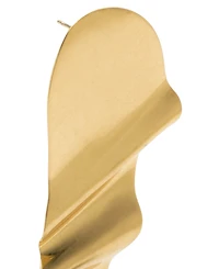 Donna Karan Gold-Tone Molten C Hoop Earrings