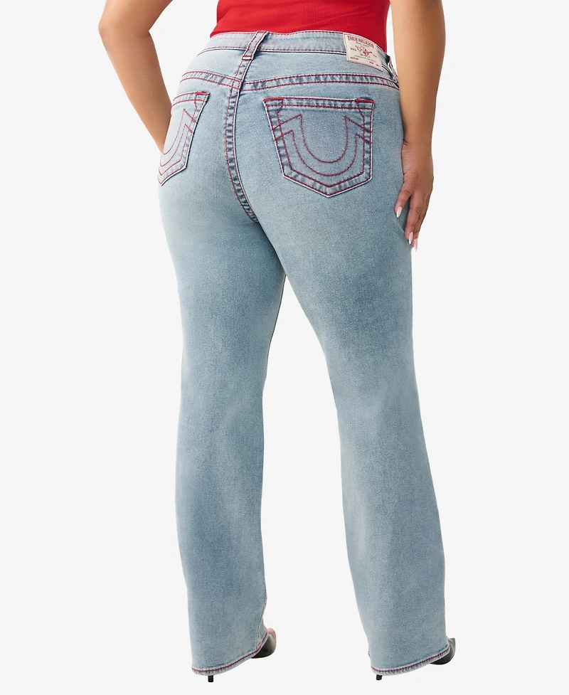 True Religion Plus Billie Mid-Rise Straight Big T-Jeans