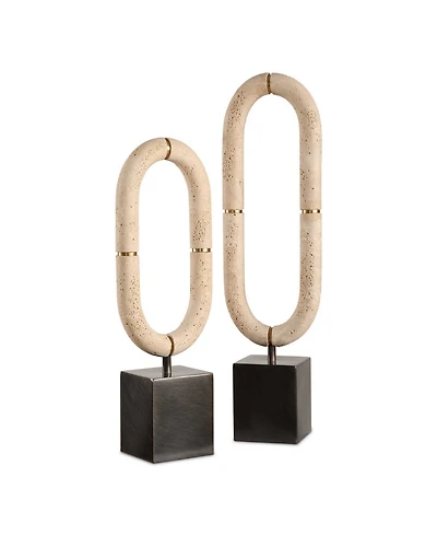 Uttermost Oval Fusion Sculptures, Set of 2