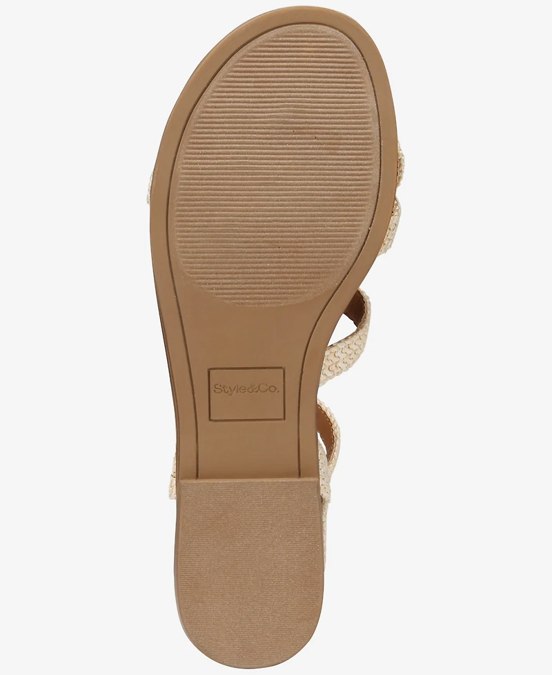 Style & Co Women's Riverr Raffia Flat Sandals, Macy's Exclusive