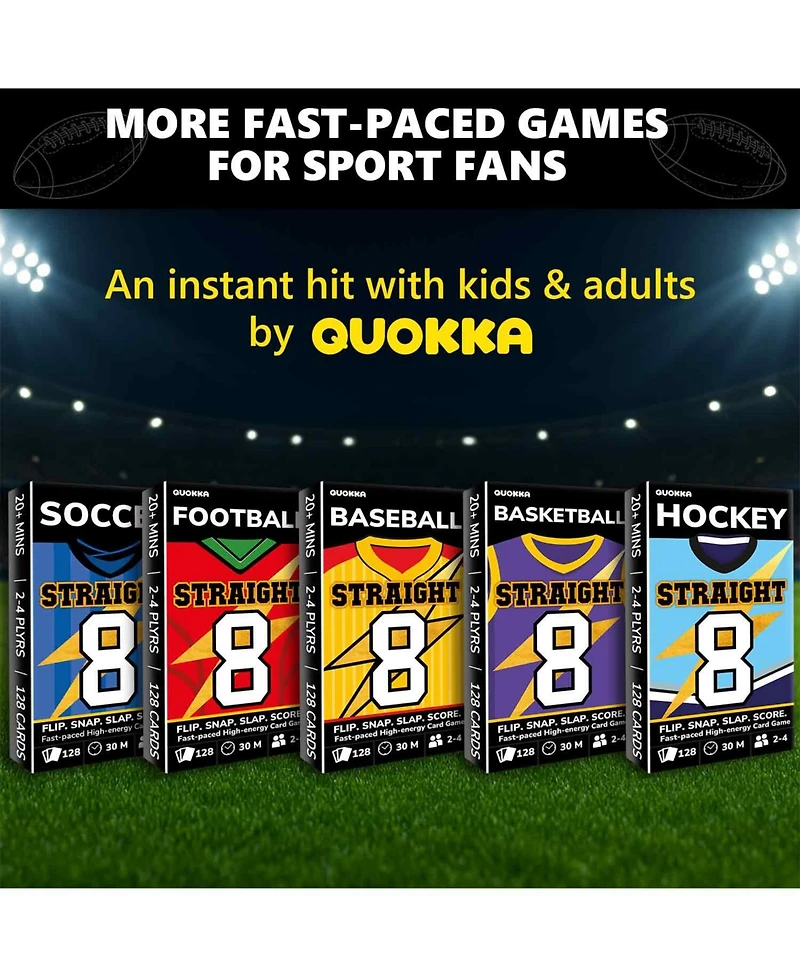Quokka Fast-Paced Card Game for Kids & Adults – 128 Cards Easy Rules 2-8 Players Ages 8+ Perfect Family Games Night, Travel and Parties