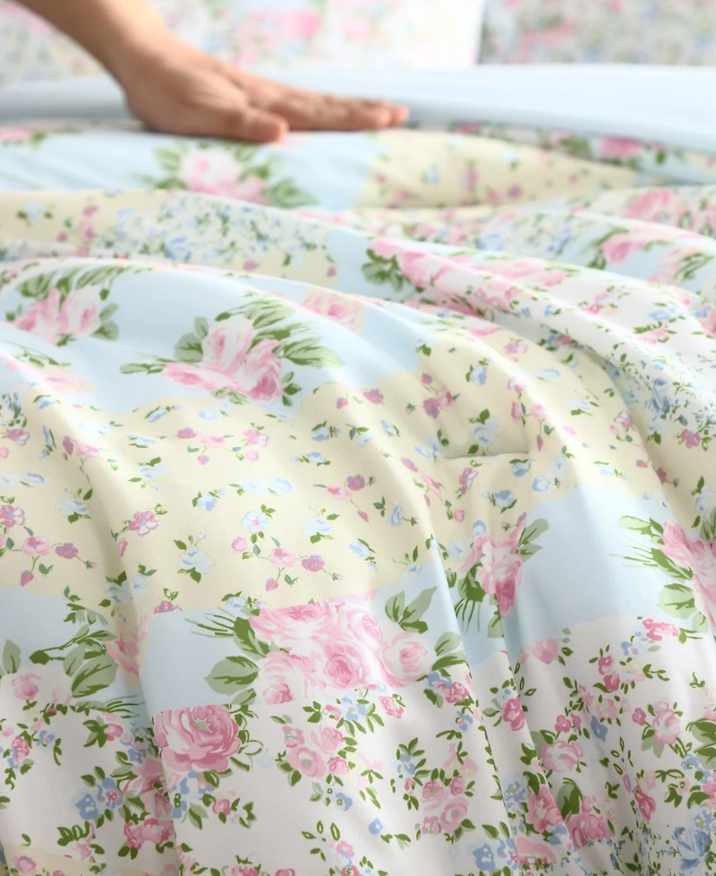 Betsey Johnson Patchwork Floral Microfiber 5-Pc. Comforter Set
