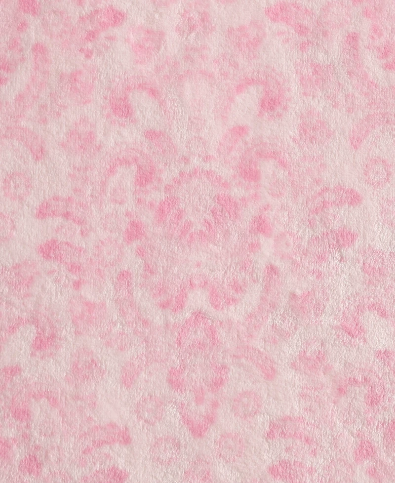 Betsey Johnson Betsey Damask Printed Plush Throw, 70" X 50"