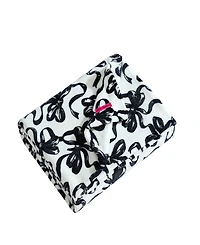 Betsey Johnson Ballet Bows Printed Plush Throw, 70" X 50"