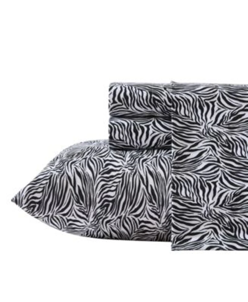 Betsey Johnson Wild Zebra Microfiber Sheet Set