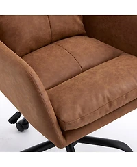 Streamdale Office chair, artificial leather, Black base, adjustable height