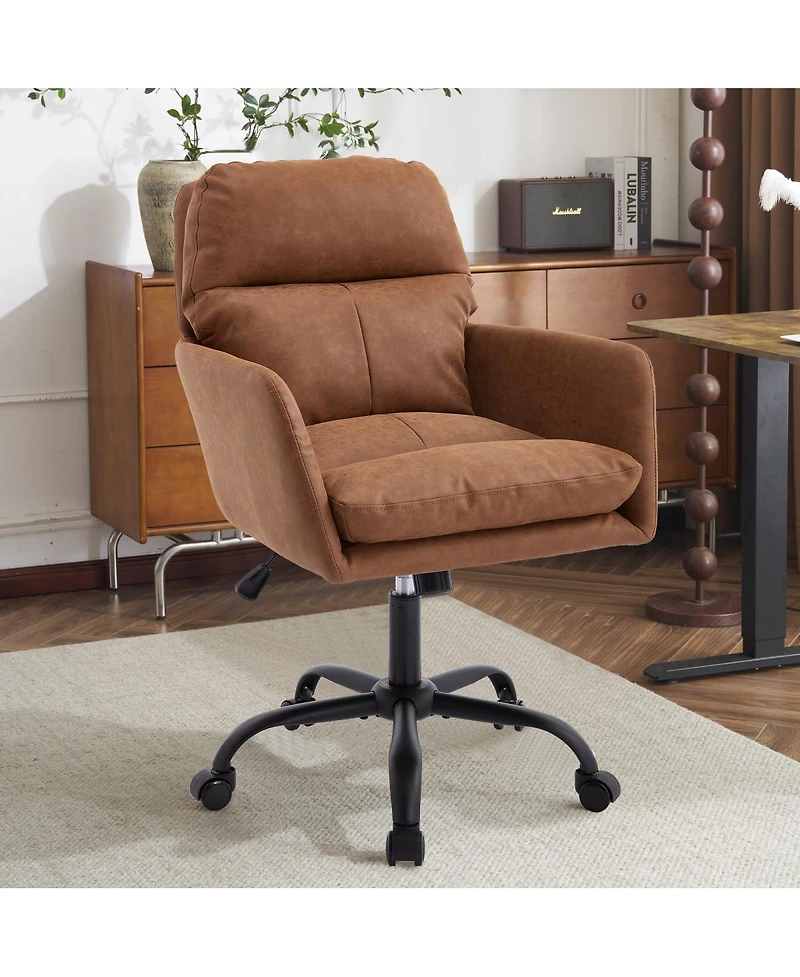 Streamdale Office chair, artificial leather, Black base, adjustable height