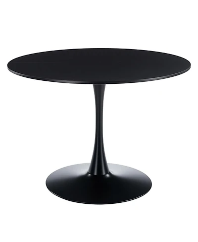 Streamdale 42.1" Black Tulip Dining Table (Seats 4-6) - Round Mdf Top, Pedestal Base