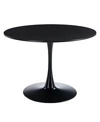 Streamdale 42.1" Black Tulip Dining Table (Seats 4-6) - Round Mdf Top, Pedestal Base
