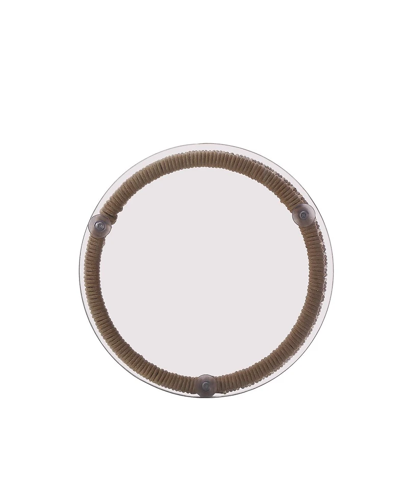 Streamdale Furniture Outdoor Rope Weave Tempered Glass Top Side Table