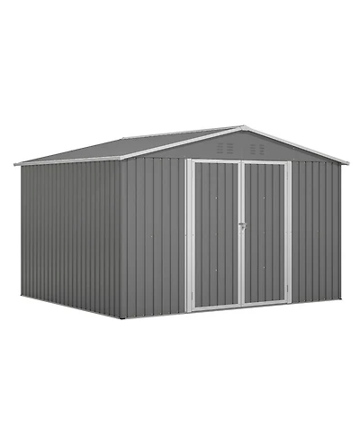 Streamdale Furniture Streamdale 10x8 Ft Outdoor Tool Storage Shed, All Weather Metal Shed
