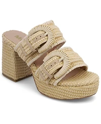 Mia Women's Woven Raffia Platform Dress Sandals
