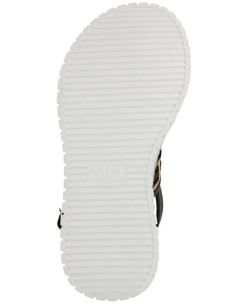 Mia Women's Leopard-Print Wedge Heel Sandals