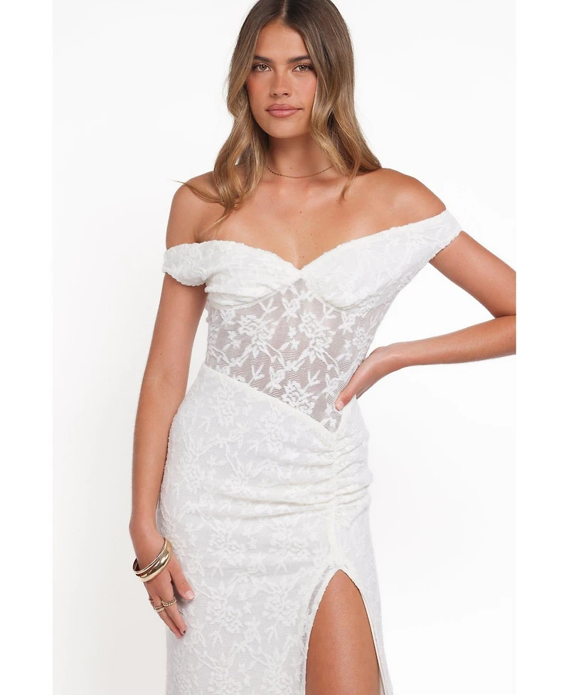 Petal and Pup Women's Pascha Off Shoulder Lace Maxi Dress