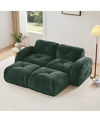 Streamdale Furniture U-shaped Boneless Sofa, Soft Velvet, Tufted, High Density Sponge