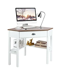 Corner Computer Desk Laptop Writing Table Wood Workstation