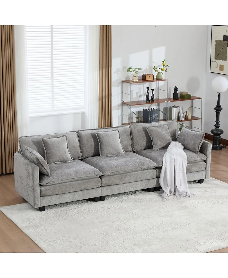 Streamdale Furniture Cloud Couch: Skin-friendly Chenille, Cloud-like Comfort