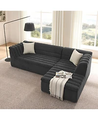 Streamdale Furniture L-Shaped Modular Sectional Sofa with Chaise, Chenille Upholstered